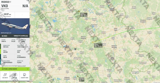 Самолет ФСБ РФ приземлился в Минске, - СМИ (обновлено) 01