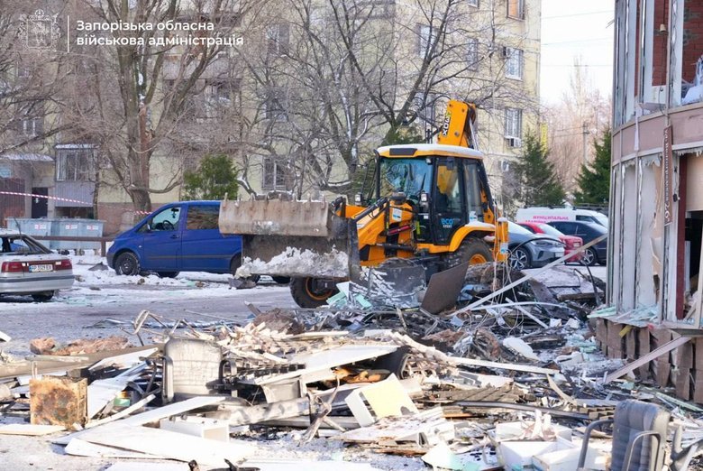 Наслідки атаки дронів на місто Запоріжжя