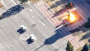 Партизани підпалили пам’ятник Леніну в окупованій Новій Каховці, - Хлань. ФОТО