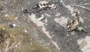 Окупант нишпорить серед тіл побратимів загарбників: кадри знищених військових РФ на Покровському напрямку. ВIДЕО