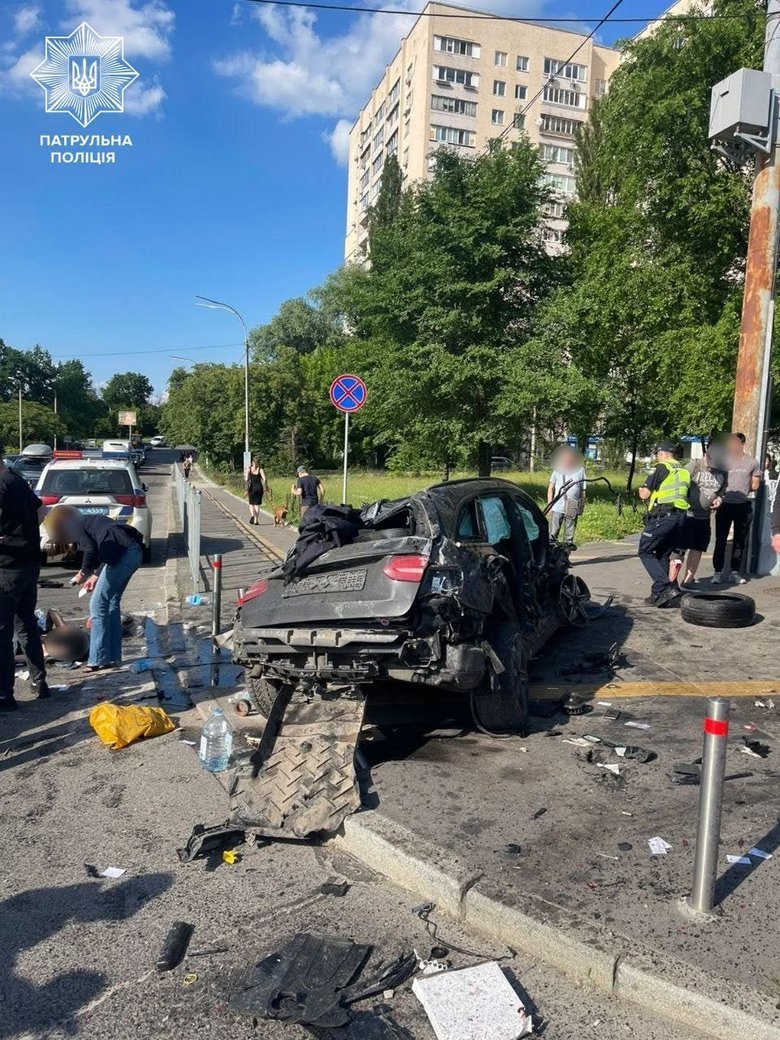 Road accident in Kyiv