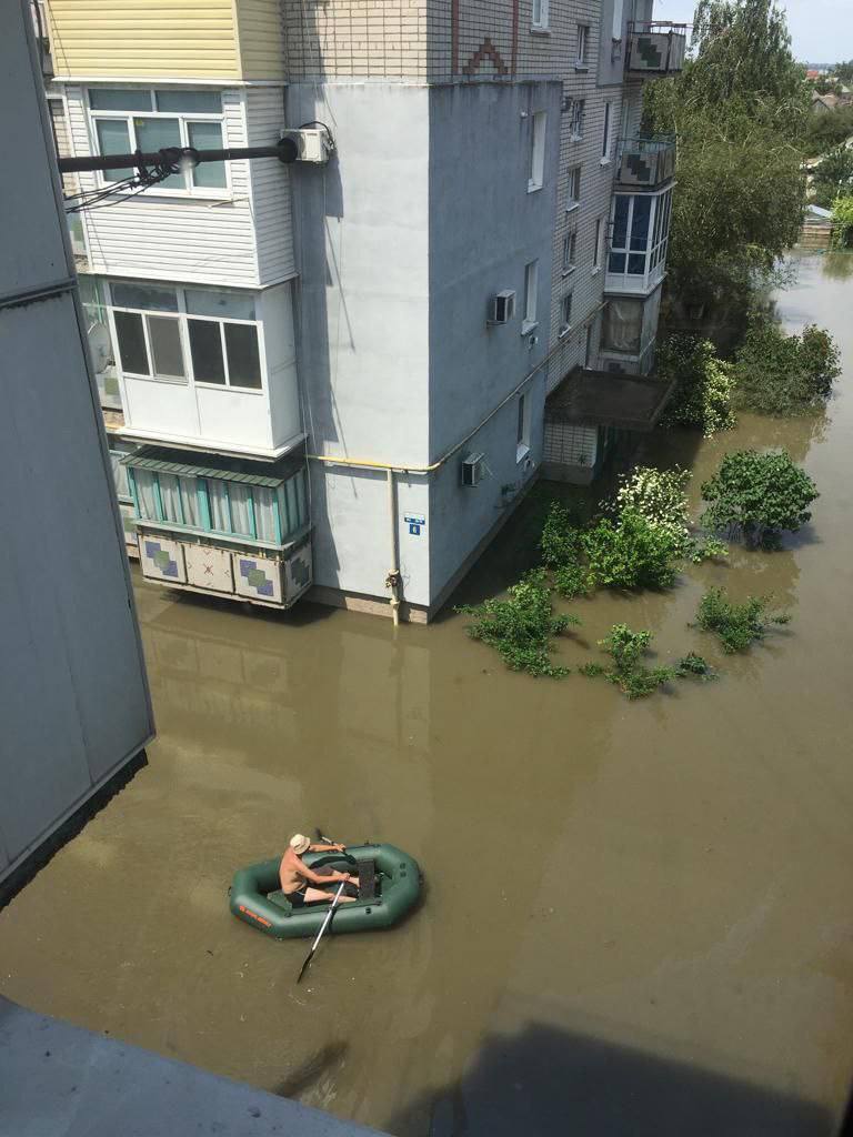 Рівень води у тимчасово окупованій Голій Пристані перевищує 3,5 метри 02