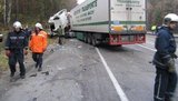 На Житомирщине в ДТП разбились четыре авто: газовоз, два грузовика и легковушка. ФОТОрепортаж