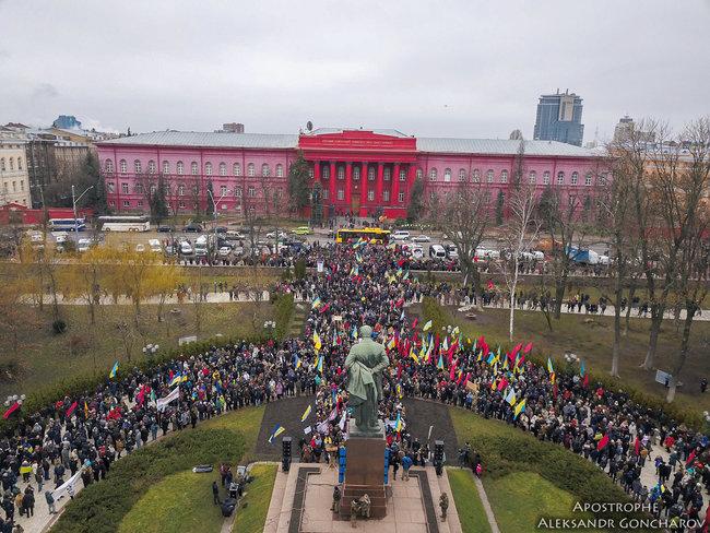 Марш за импичмент с высоты птичьего полета 01