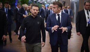 президент Украины Зеленский и президент Франции Макрон
