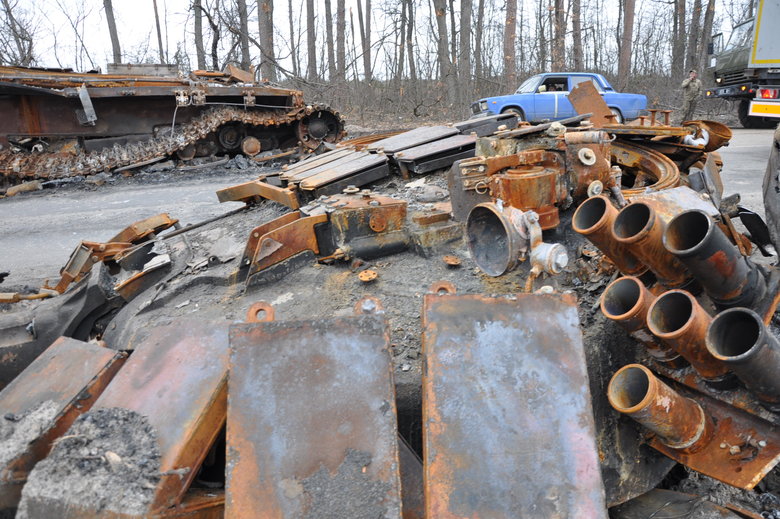 Russian occupiers equipment near Bucha destroyed 06