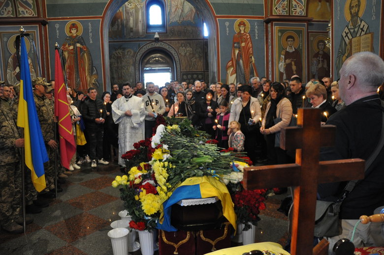 Farewell to cyborg paratrooper of 95th Brigade Ruslan Borovik, who died in battles with Russian occupiers in east, said goodbye in Kyiv 36