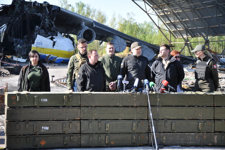 Ministers of Internal Affairs of Poland and Baltic states visited Hostomel 03