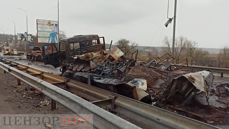 Разрушенный оккупантами мост через Ирпень 11