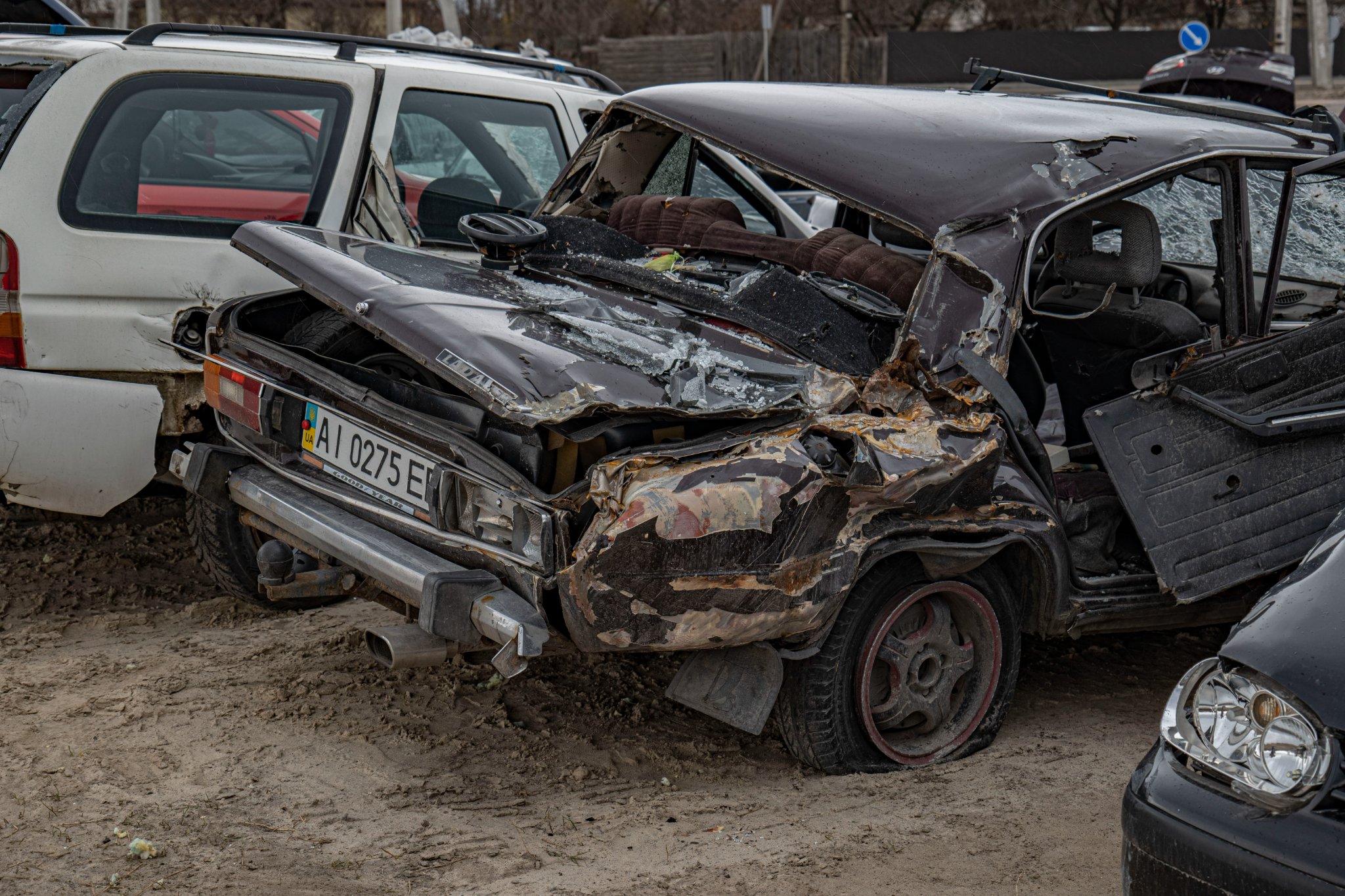 Оккупация Бучи: Автомобили в Буче | Цензор.НЕТ