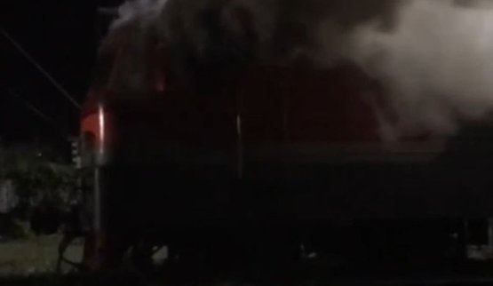диверсанти підпалили локомотив ржд