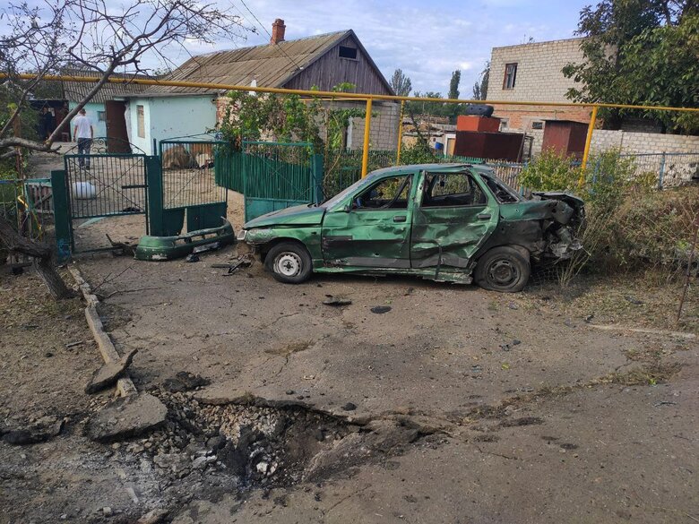 Последствия обстрела Очакова Николаевской области 01