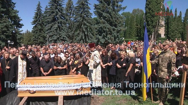 С погибшим воином Альфы Русланом Муляром простились в Тернополе 14