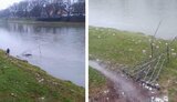Неизвестные сбросили в реку 8-метровую менору в Ужгороде. Полиция расследует обстоятельства. ФОТО