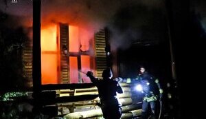 Restaurant was on fire in Kyiv region as result of drone attack. VIDEO+PHOTOS