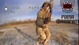Russian shoots down drone with his rifle butt