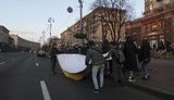 Мітингувальники проти ринку землі розблокували рух на Хрещатику в Києві. ВІДЕО+ФОТОрепортаж