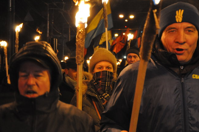 День народження Бандери в Києві відзначили смолоскипною ходою 05