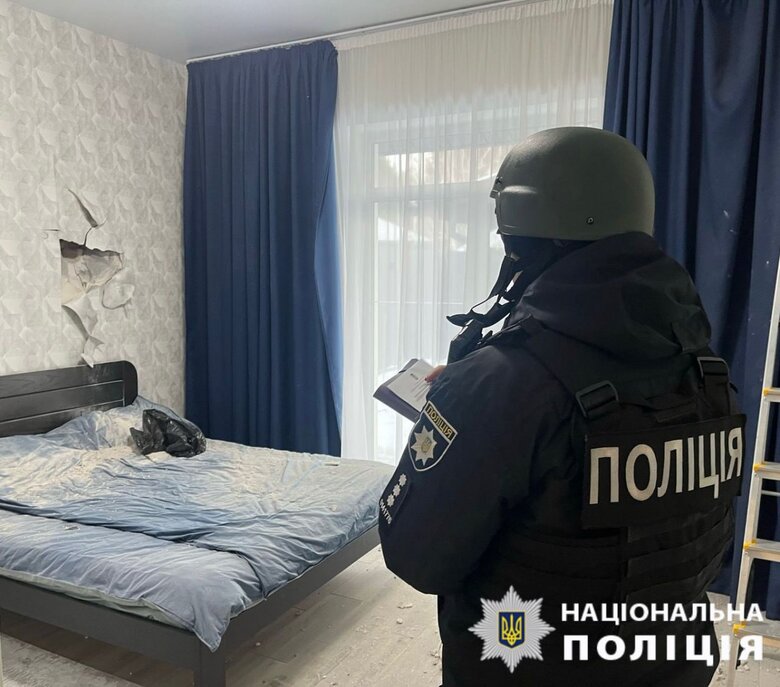 Consequences of the shelling of the Kyiv region on 19 February 2025