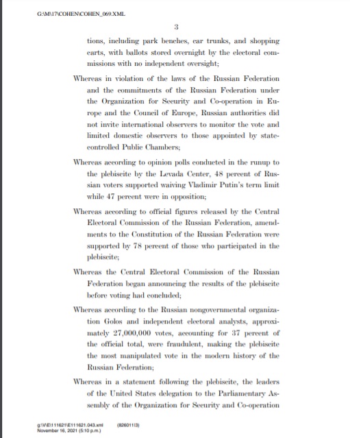 У Конгрес США внесли резолюцію, яка пропонує не визнавати Путіна президентом після 2024 року 03