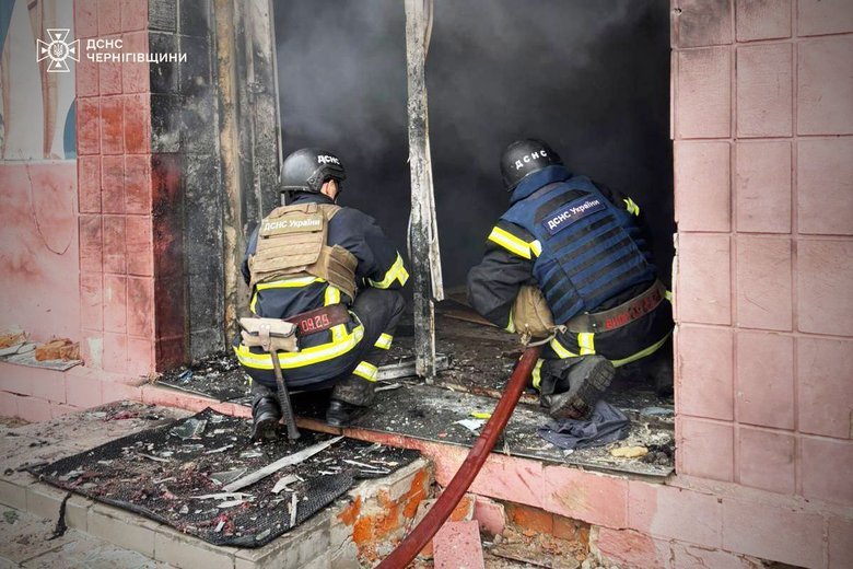 strike on a shop in Semenivka