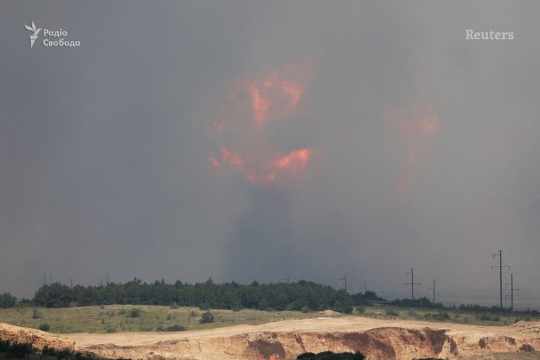 Вибух на військовому полігоні в окупованому Криму 01