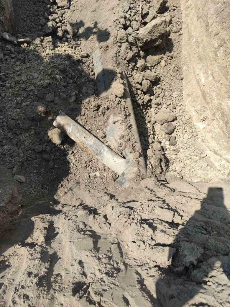 В газопроводе высокого давления на Николаевщине обнаружен неразорвавшийся российский снаряд 03