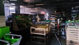 Supermarket in Kyiv region was damaged by Russian strike, and fire broke out. PHOTOS