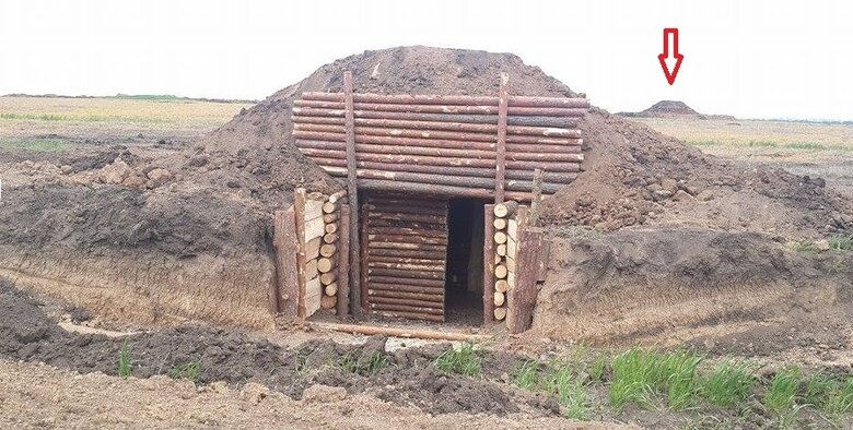 Це не укріалення а орієнтир. Перед ним не траншея, а поки що стічна канава для дощової води.