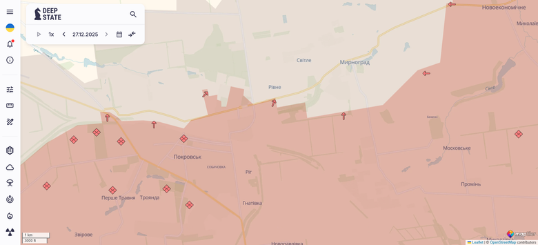 мирноград карта