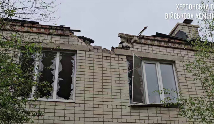 Ruscists twice fired at kindergartens in Kherson. VIDEO