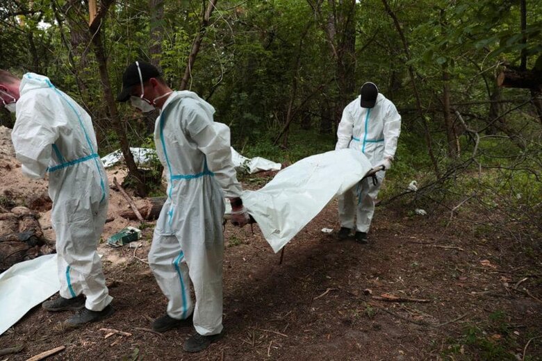 Тела семерых гражданских, замученных российскими военными, обнаружены на Киевщине, - Нацполиция 04