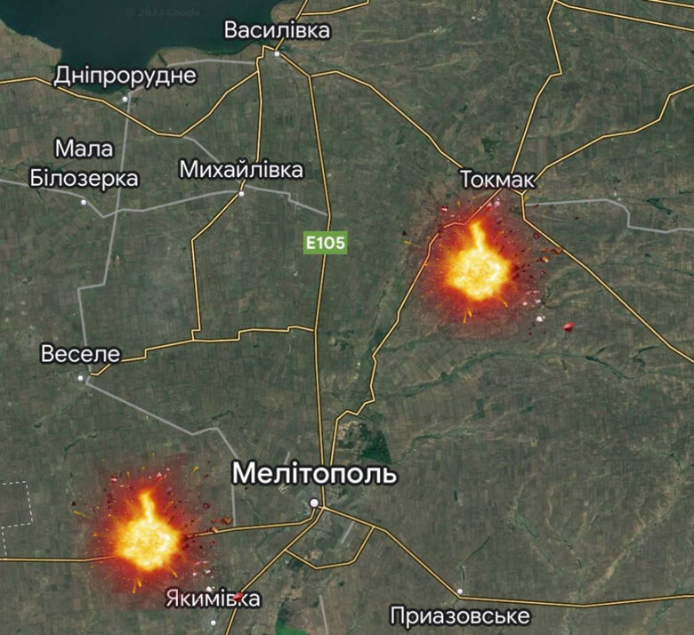 Неподалік Мелітополя та Якимівки зранку пролунали вибухи, - Федоров 01