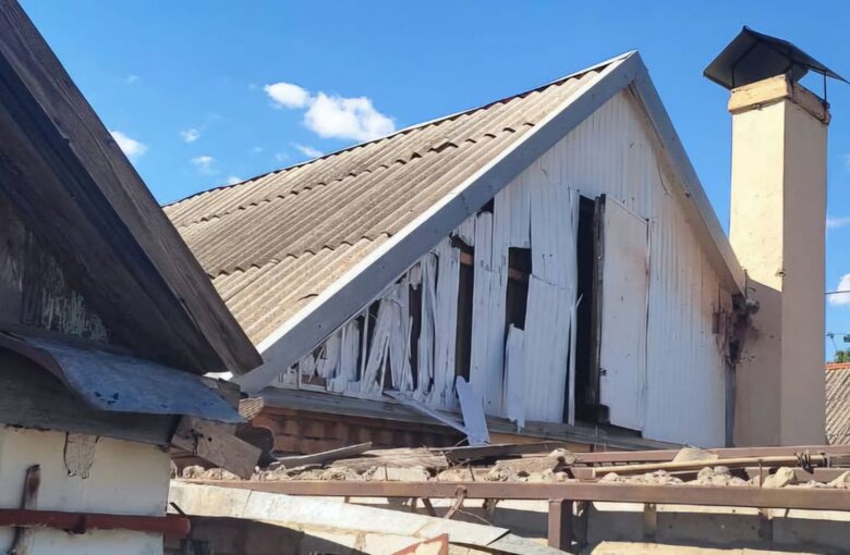 Shelling of the Nikopol district on 22 May