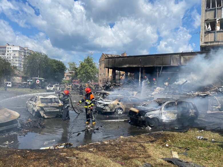 Consequences of Russian occupiers missile attack on Vinnytsia 06