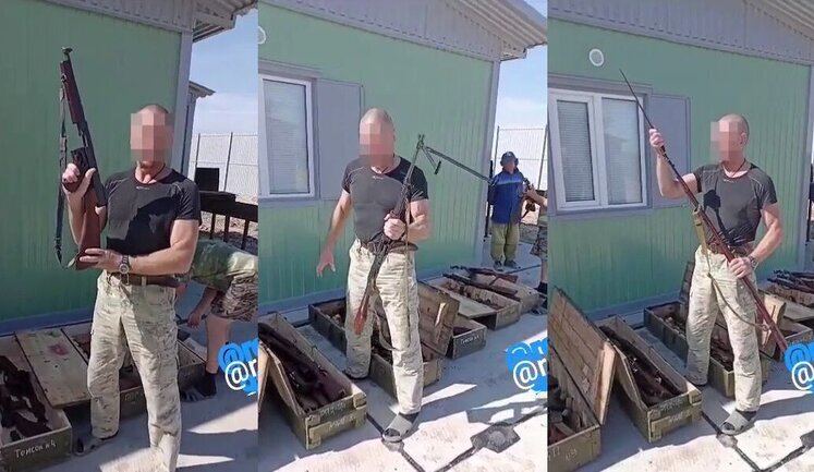 В Луганской области оккупанты вооружаются антикварным стрелковым оружием 20-го и 19-го века. ВИДЕО