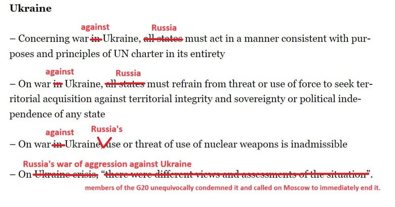 Речник МЗС Ніколенко про підсумкову декларацію G20: У частині щодо агресії РФ проти України Групі двадцяти немає чим пишатися 01