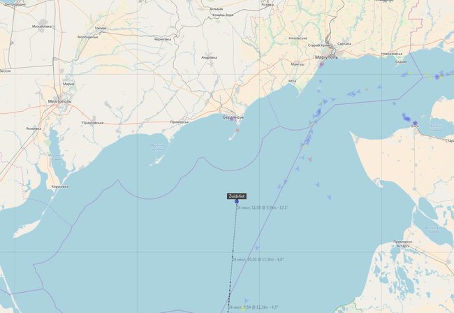 ФСБ затримала голландське судно Zuidvliet, яке прямувало до Маріуполя, - журналіст Клименко 01