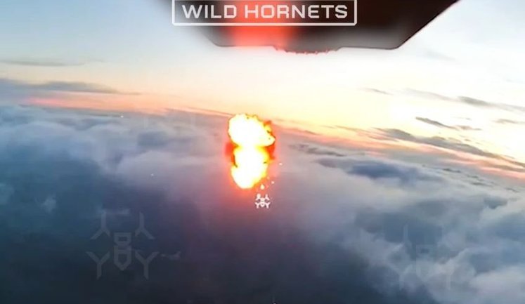 Ukrainian UAV captures destruction of Russian "Shahed" by "STING" interceptor drone. VIDEO