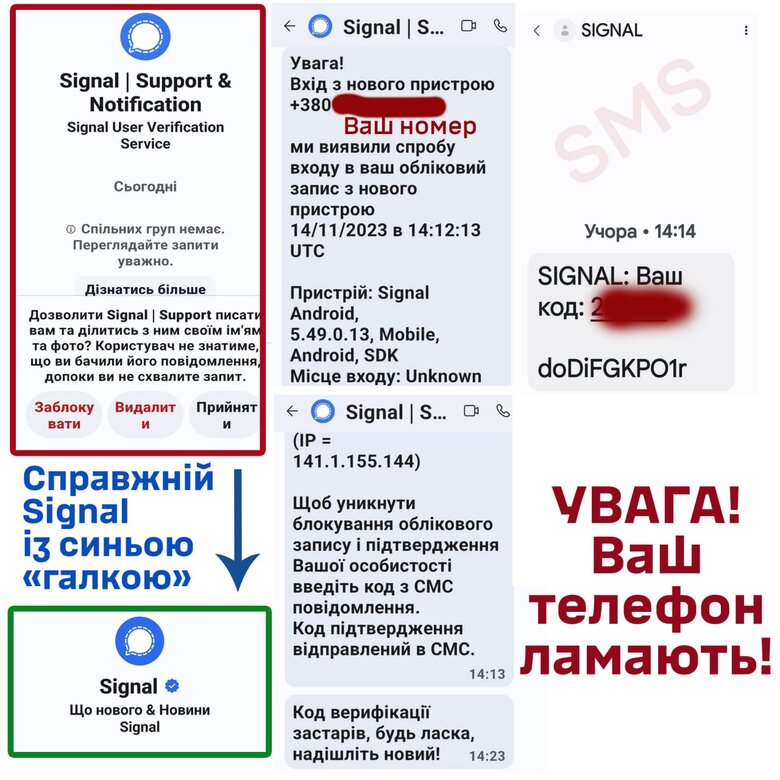 Россияне пытаются сломать аккаунты украинцев в Signal, - Воздушные силы 01