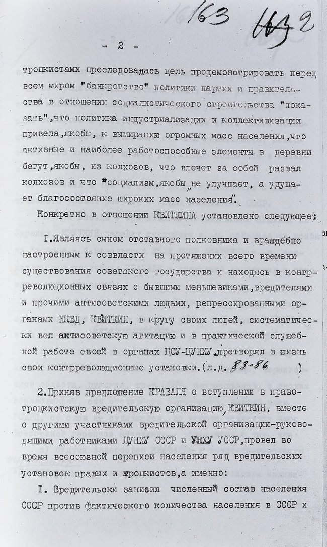 НКВД расстрелял в 1937-м Квиткина - руководителя переписи населения, показавшей демографический провал, - СБУ 02