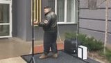 Ветеран АТО Буйволюк создал барьер, дезинфицирующий одежду человека после пребывания в общественном месте. ВИДЕО+ФОТОрепортаж