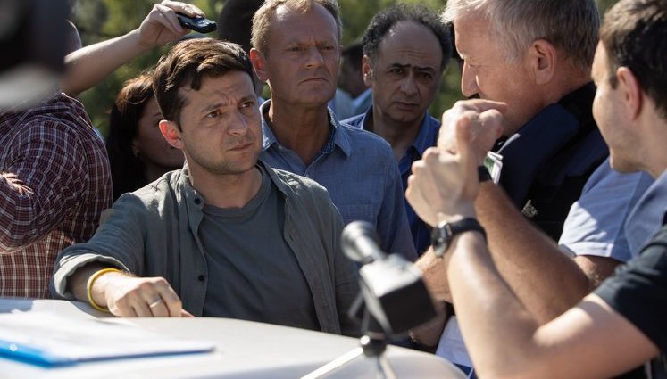 Zelenskyi, Tusk visit Stanytsia Luhanska. PHOTOS