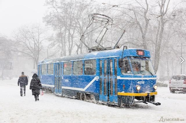 одесса снегопад