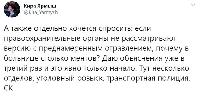 Нічого спільного зі звичайним отруєнням у Навального немає, - прессекретарка Ярмиш 02