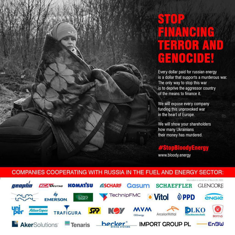 Украинские энергокомпании создали проект Stop Bloody Energy – призывают мир прекратить сотрудничество с Россией 01