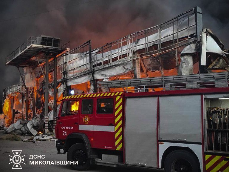 Strike on a supermarket in the Mykolaiv region