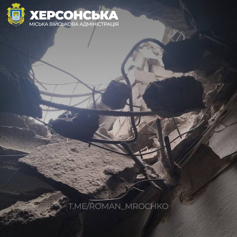 Наслідки обстрілу Херсону