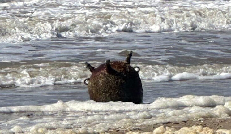 Naval anchor mine destroyed in Odesa region - Ukrainian Navy. VIDEO