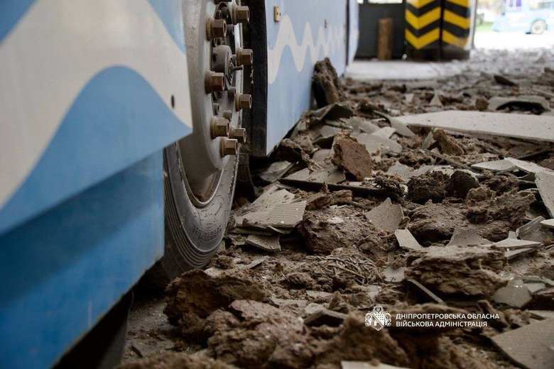 Последствия утренней атаки на Днепр.